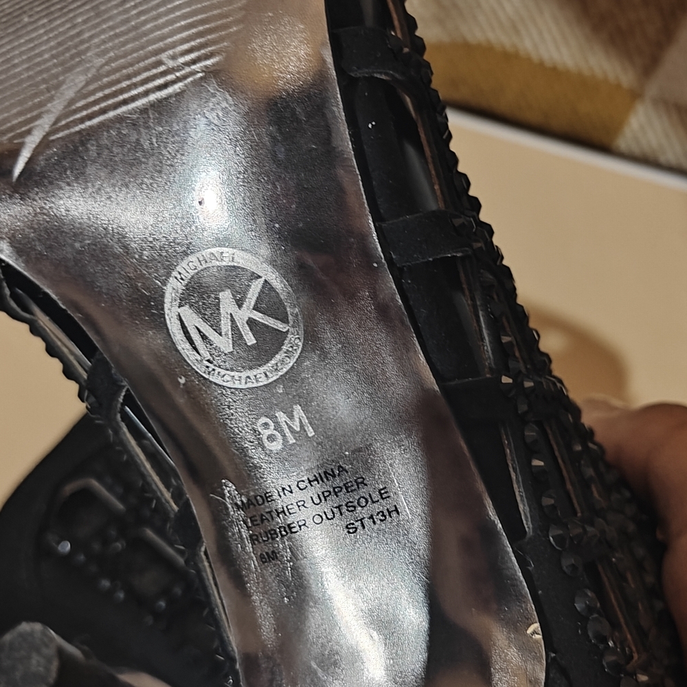 Michael Kors Woman's Yvonne Open Toe Cage Bootie, Black - Picture 7 of 7